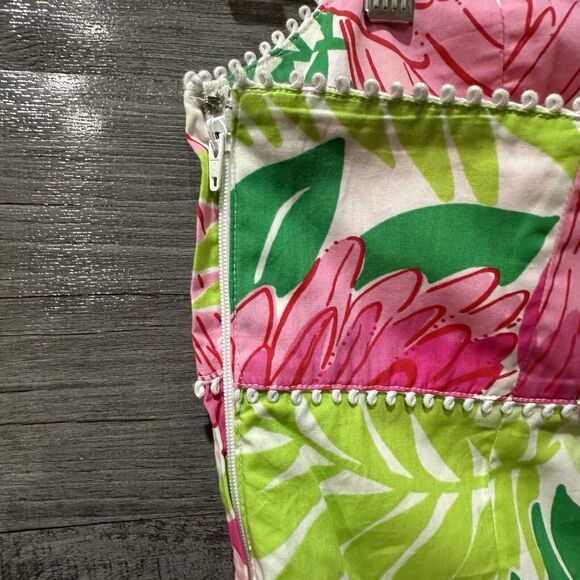 Lilly Pulitzer Pink Strapless A-Line Mini Dress Port Of Caw Parrot Size 14 XS - Picture 10 of 11